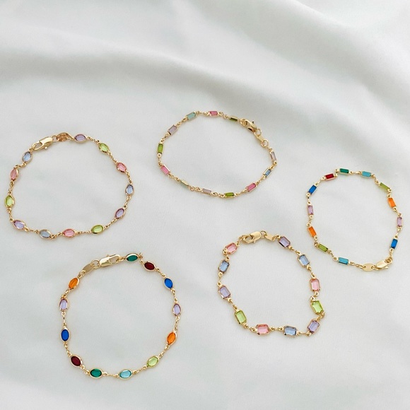 Multicolor Crystal Bracelet - Picture 2 of 14